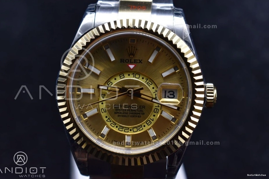 A23J YG Durable Noob Bracelet YG 1120 SS Dial Edition on Skydweller YG Best SS 0511